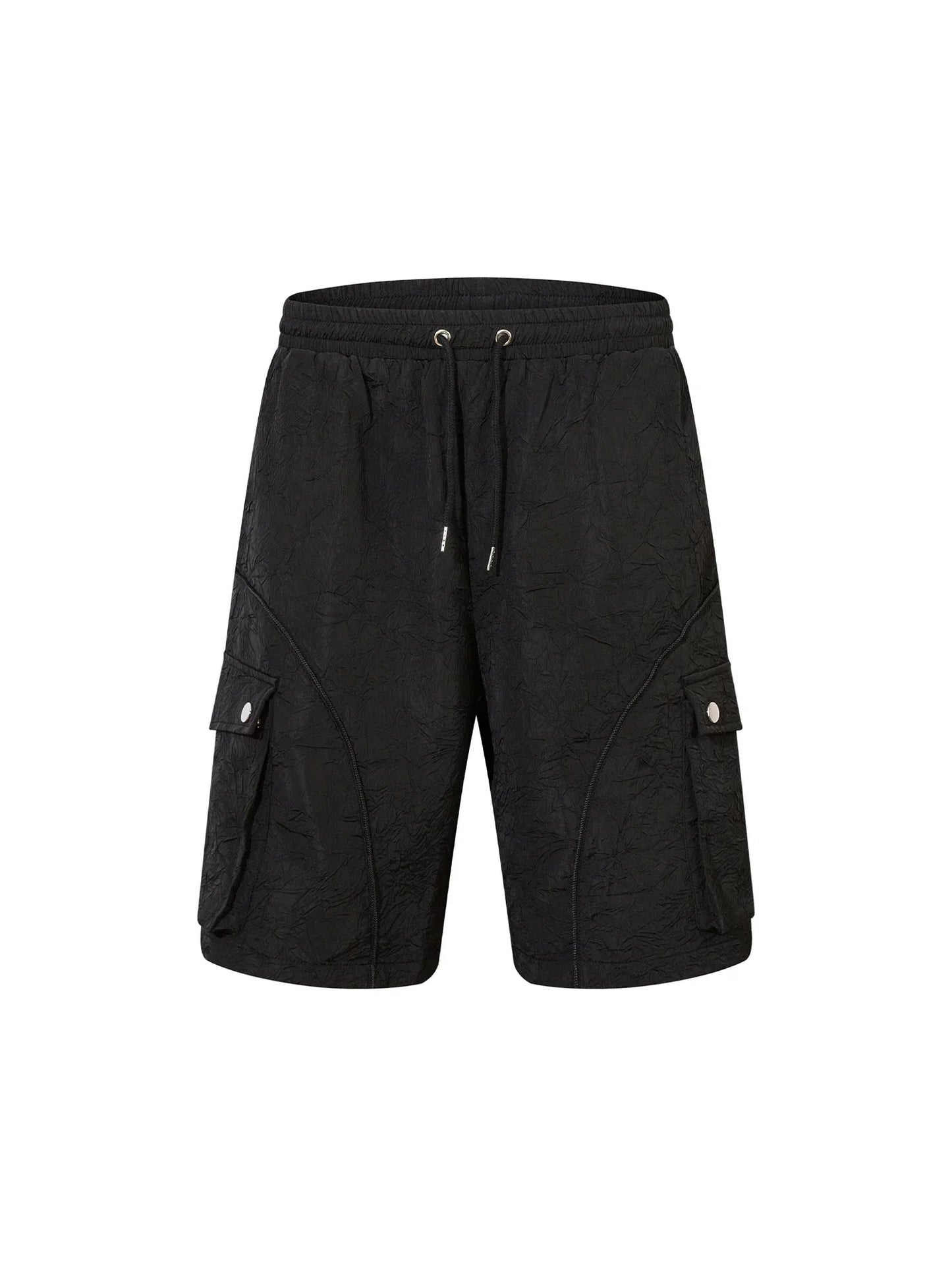 Men's Wrinkle-Texture Cargo Shorts - Stylish Utility for Every Season