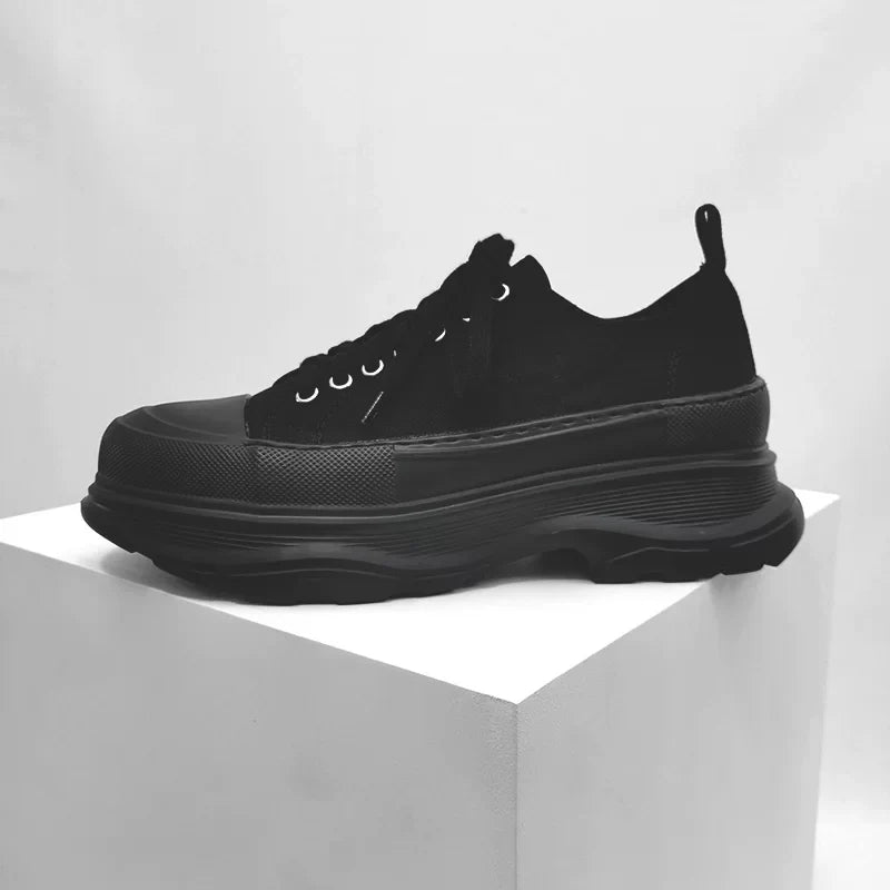 Binary Ridge Platform Canvas Sneakers