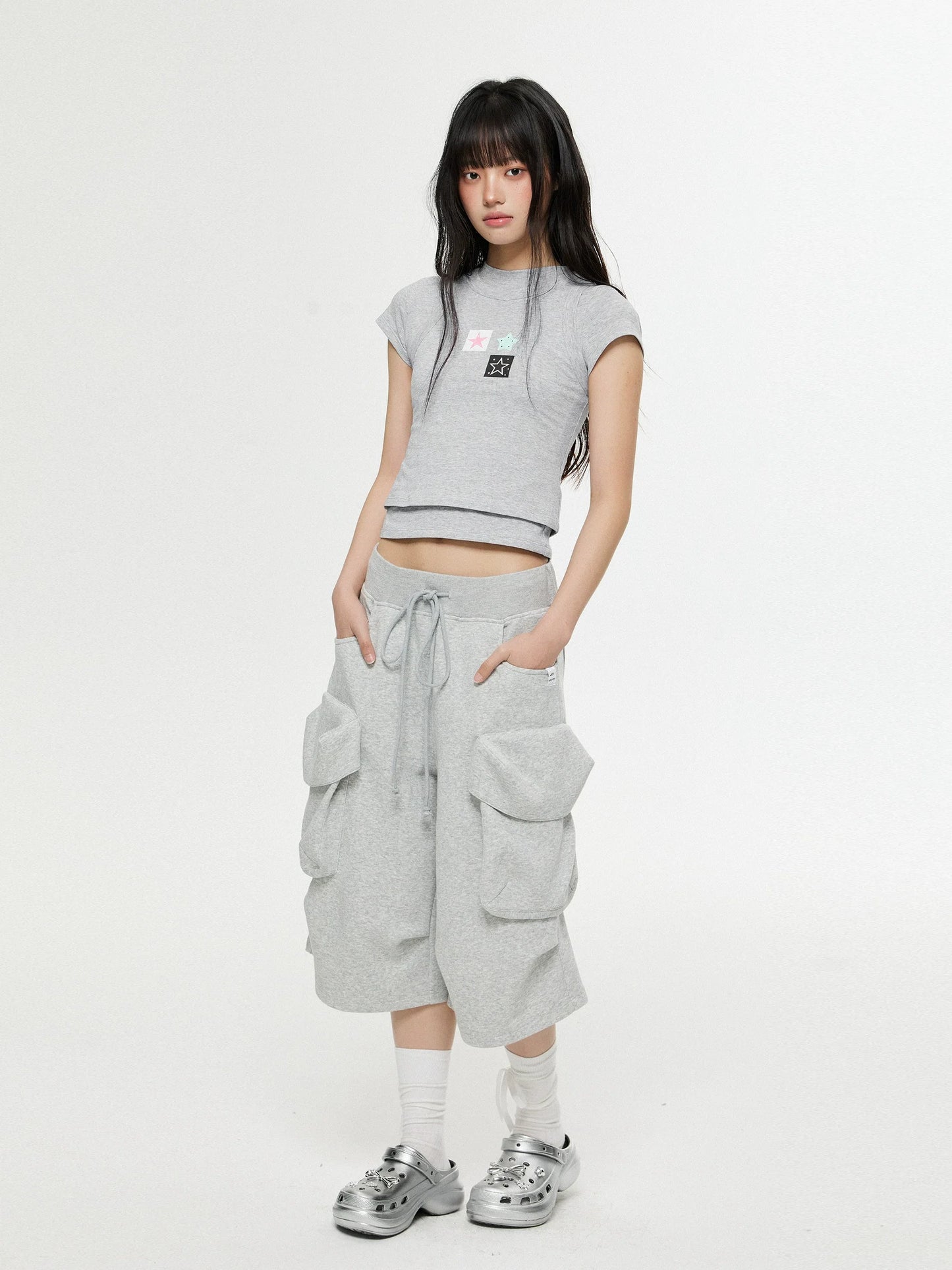 Loose Fit Drawstring Cargo Bermuda Length Shorts for Ultimate Comfort