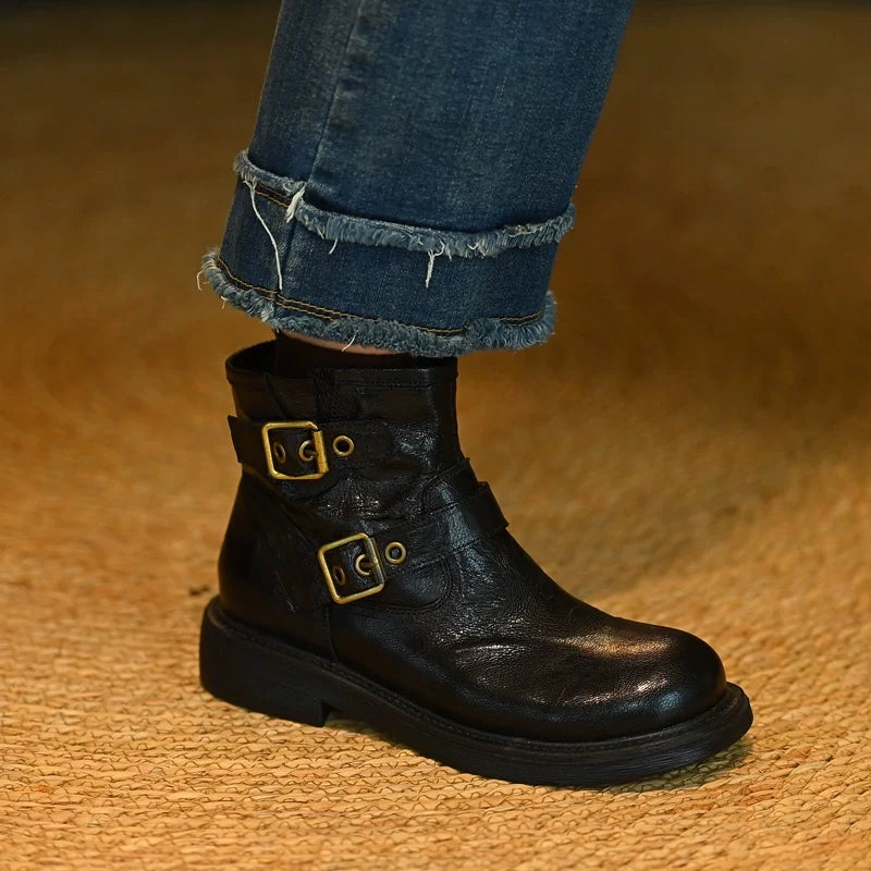 Double Buckle Lamb Boots - Skipkicks