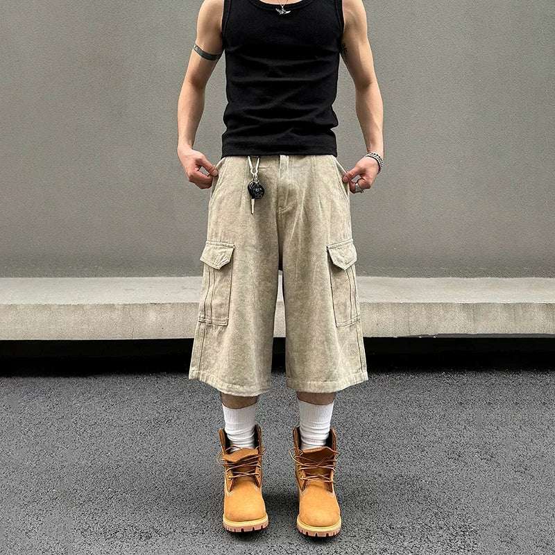 Stonewash Cargo Shorts for Comfortable Summer Style