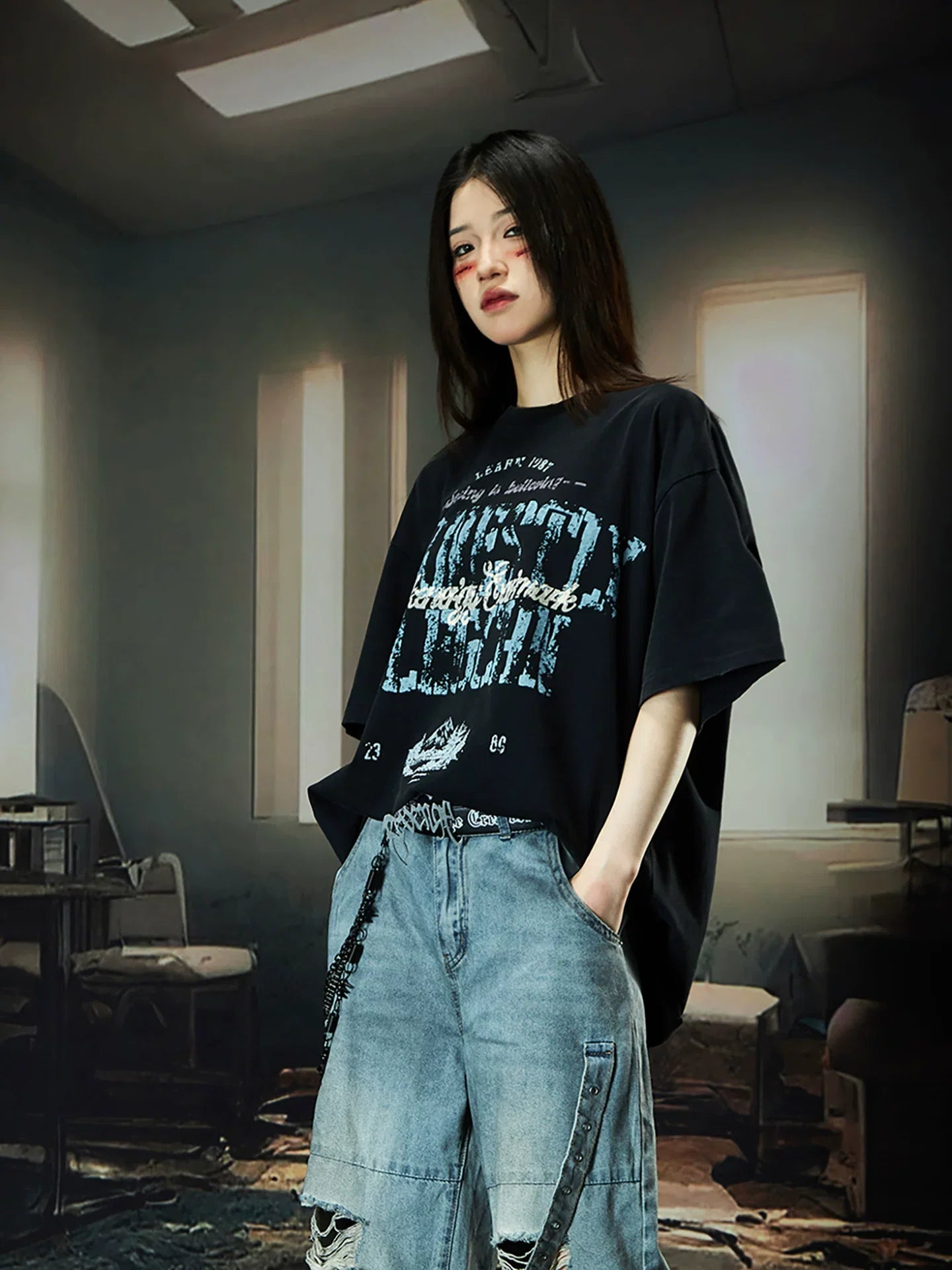 Nebula Varsity Oversize Graphic Tee