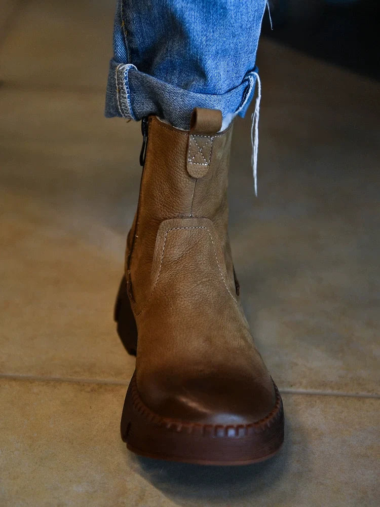 Fur Lined Brown Winter Boots - Skipkicks