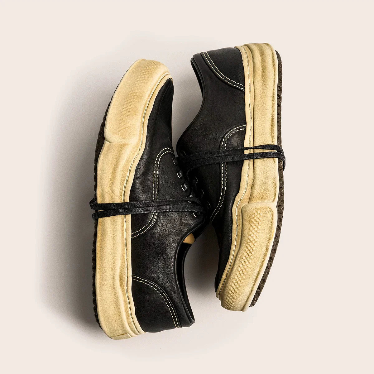 Distressed Washed Sneakers Retro Dissolved Shoes - Skipkicks