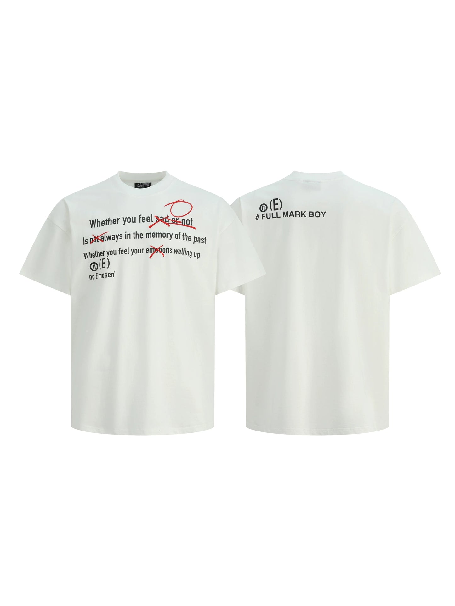 Zero For Depression Text Embroidery Tee