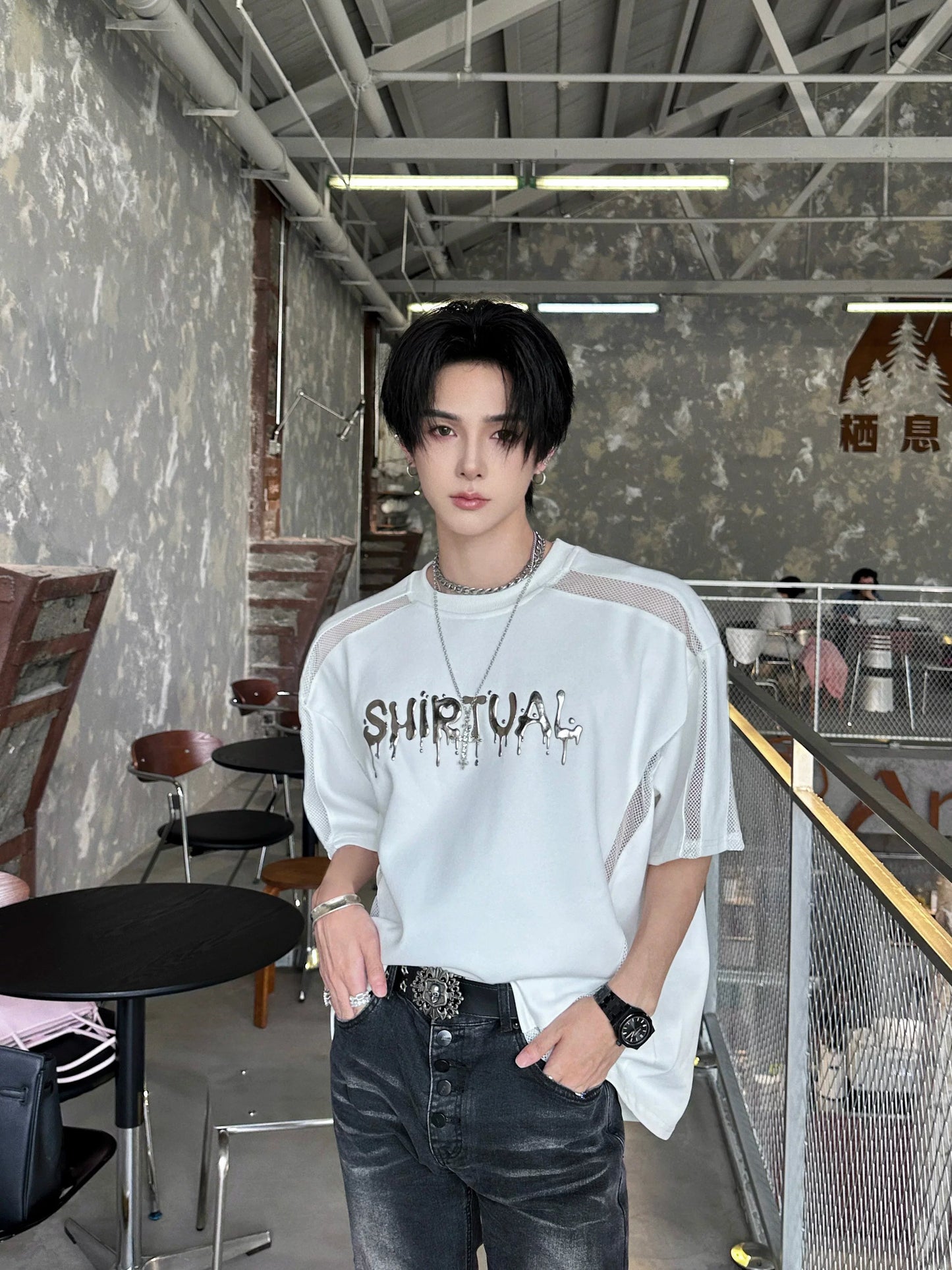 Chrome Spirit Mesh Ritual Tee