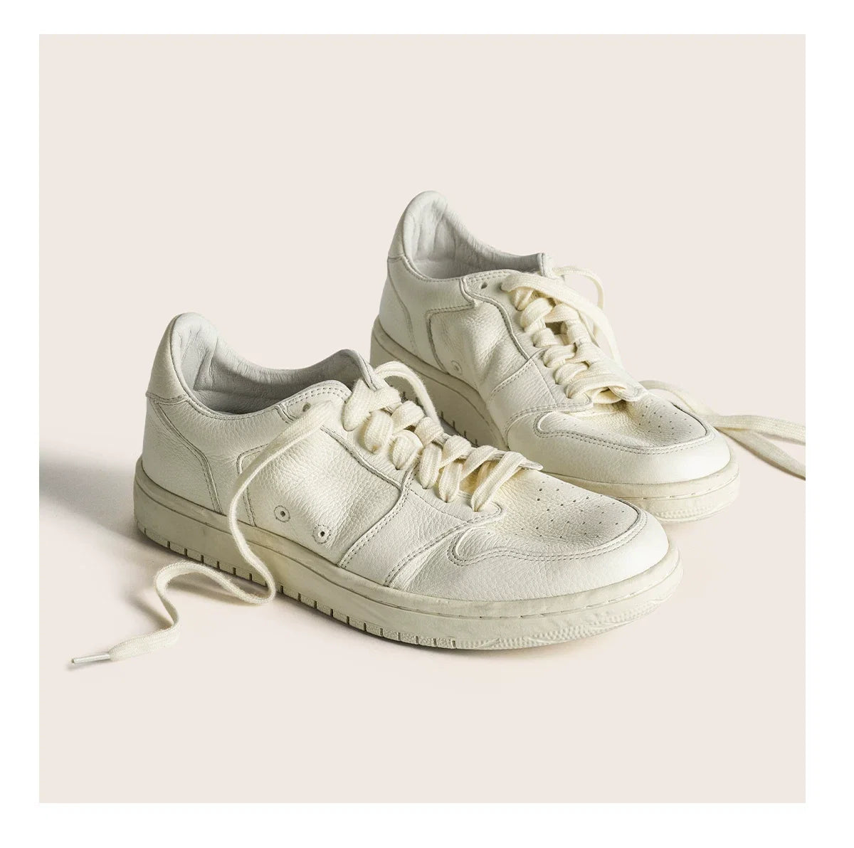 Vintage Court Cowhide Leather Sneakers - Skipkicks