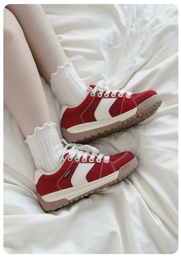 Crest Suede Court Sneakers - Skipkicks