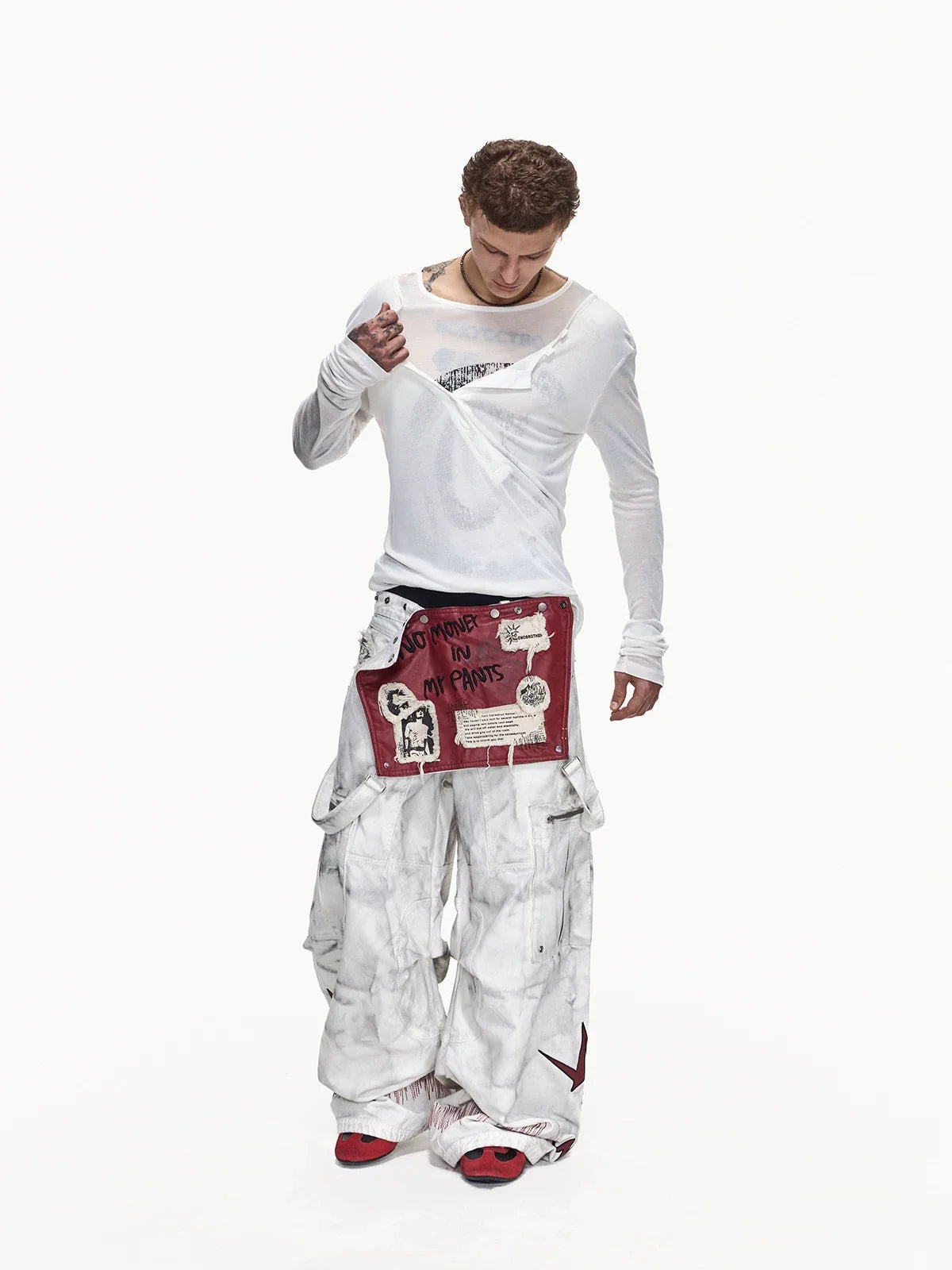 Detachable Apron Wide-Leg Cargo Pants - Fashion Meets Functionality