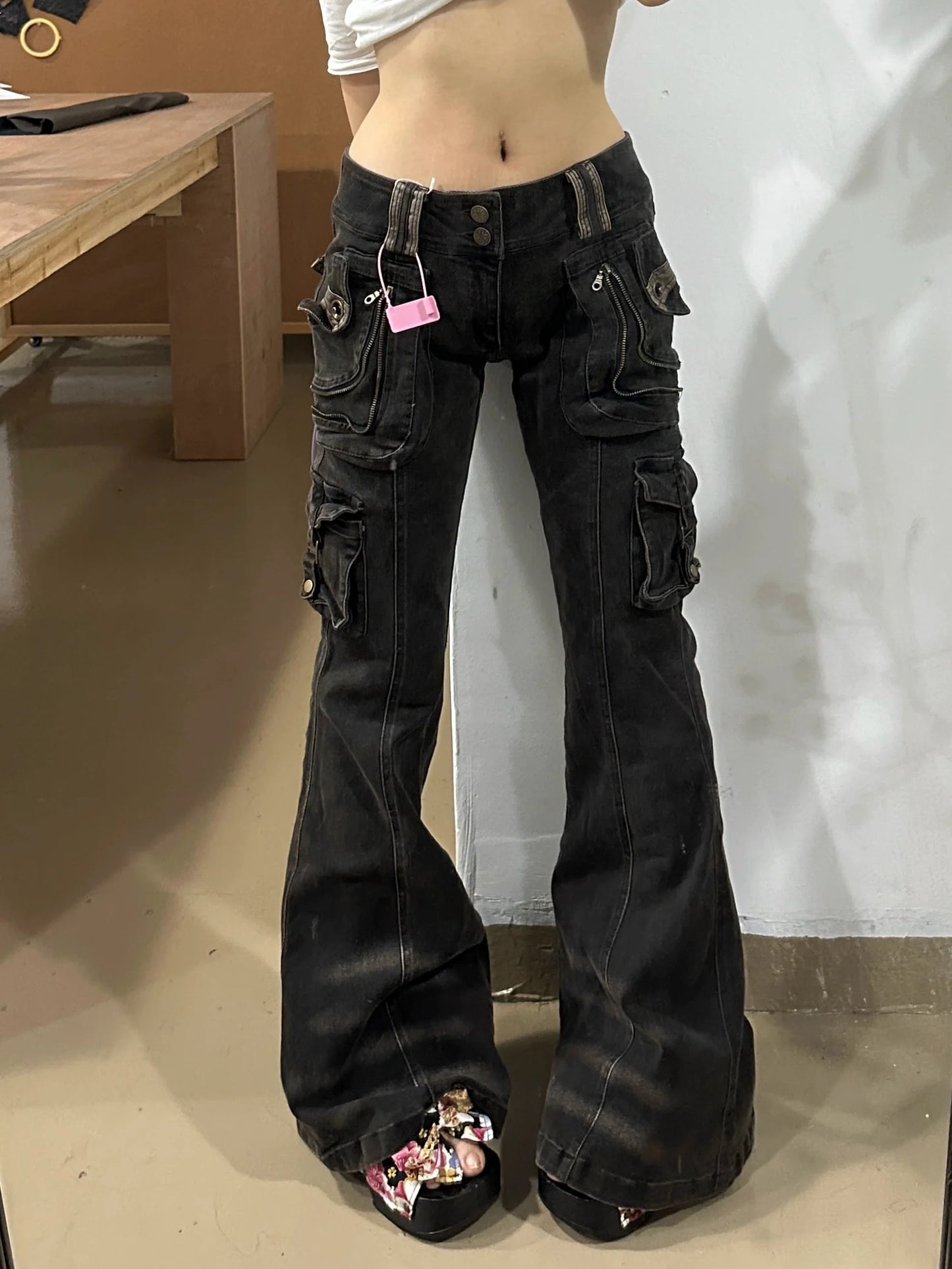 Obsidian Arsenal Cargo Flare Jeans
