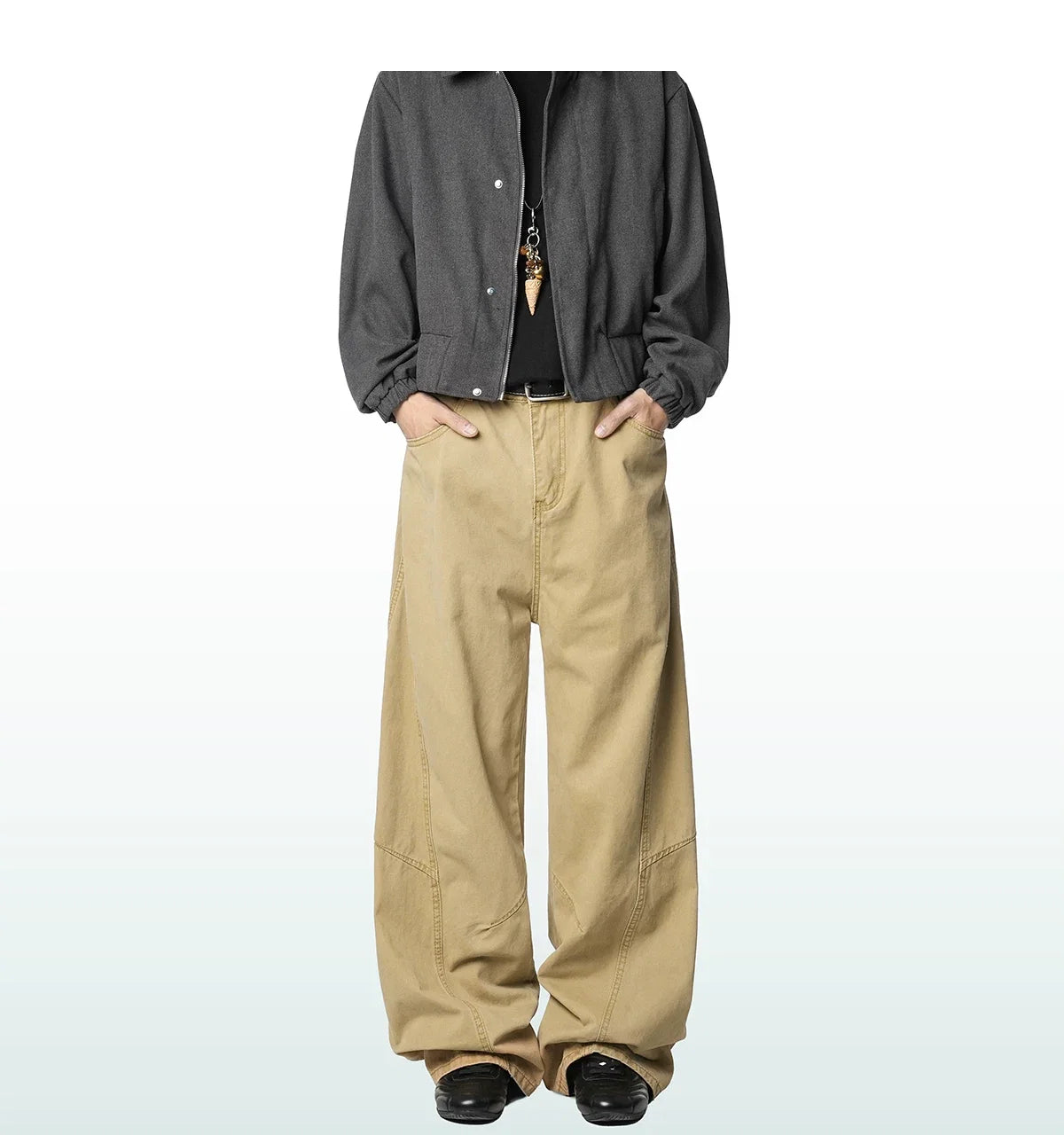 Sage Drift Wide Cargo Trousers
