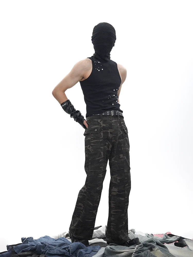 Shadowtrace Tactical Camo Cargo Pants - Versatile Military-inspired Style
