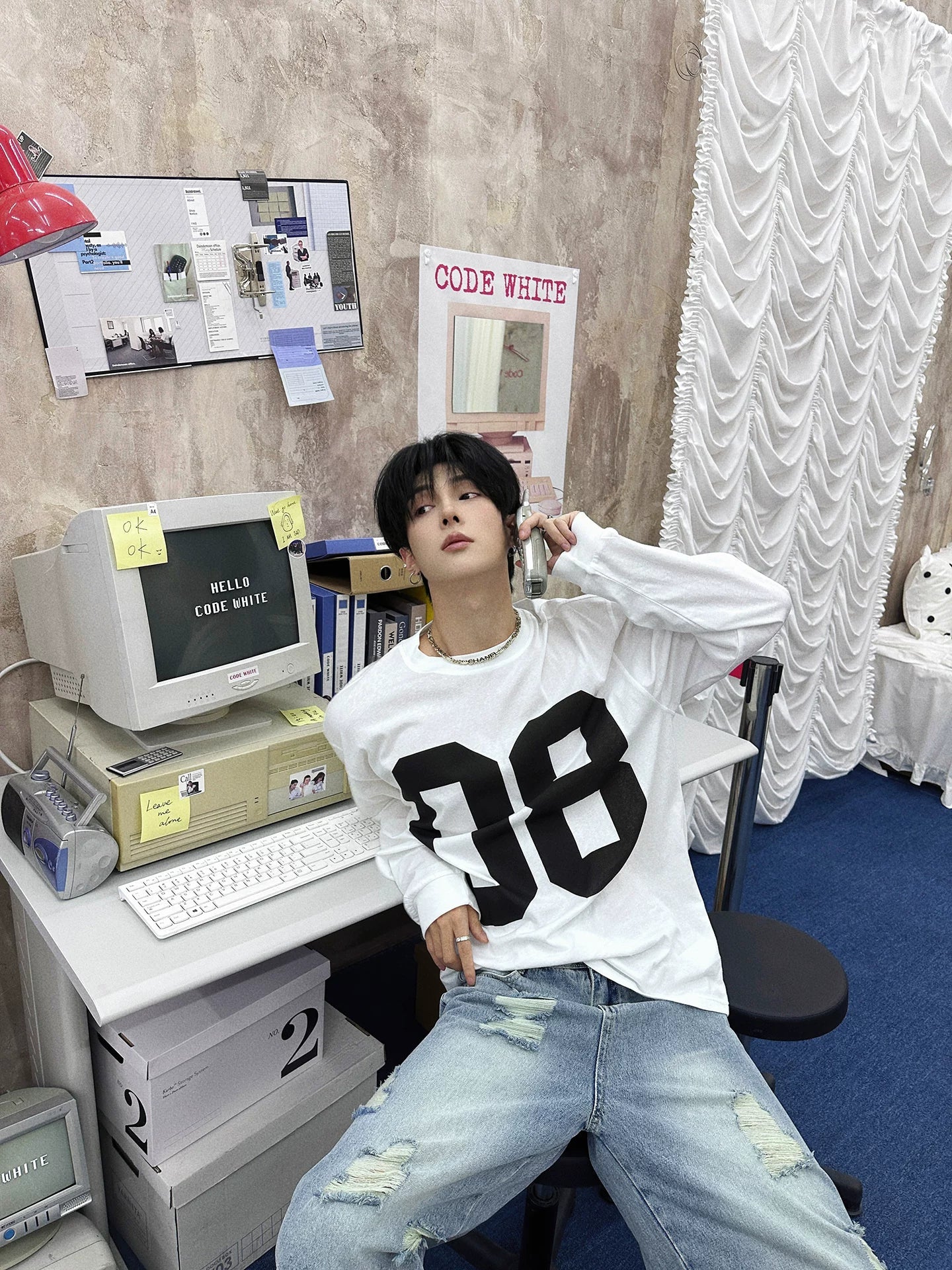 Retro Block 08 Varsity Long Tee