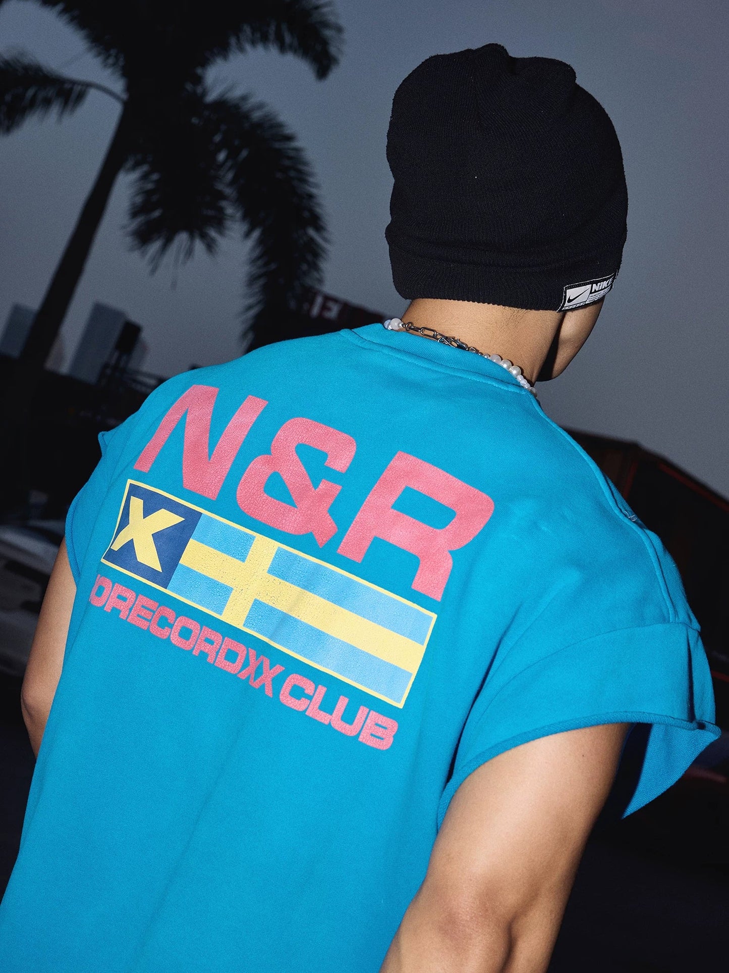 Neon Surf Oversized Muscle Tee