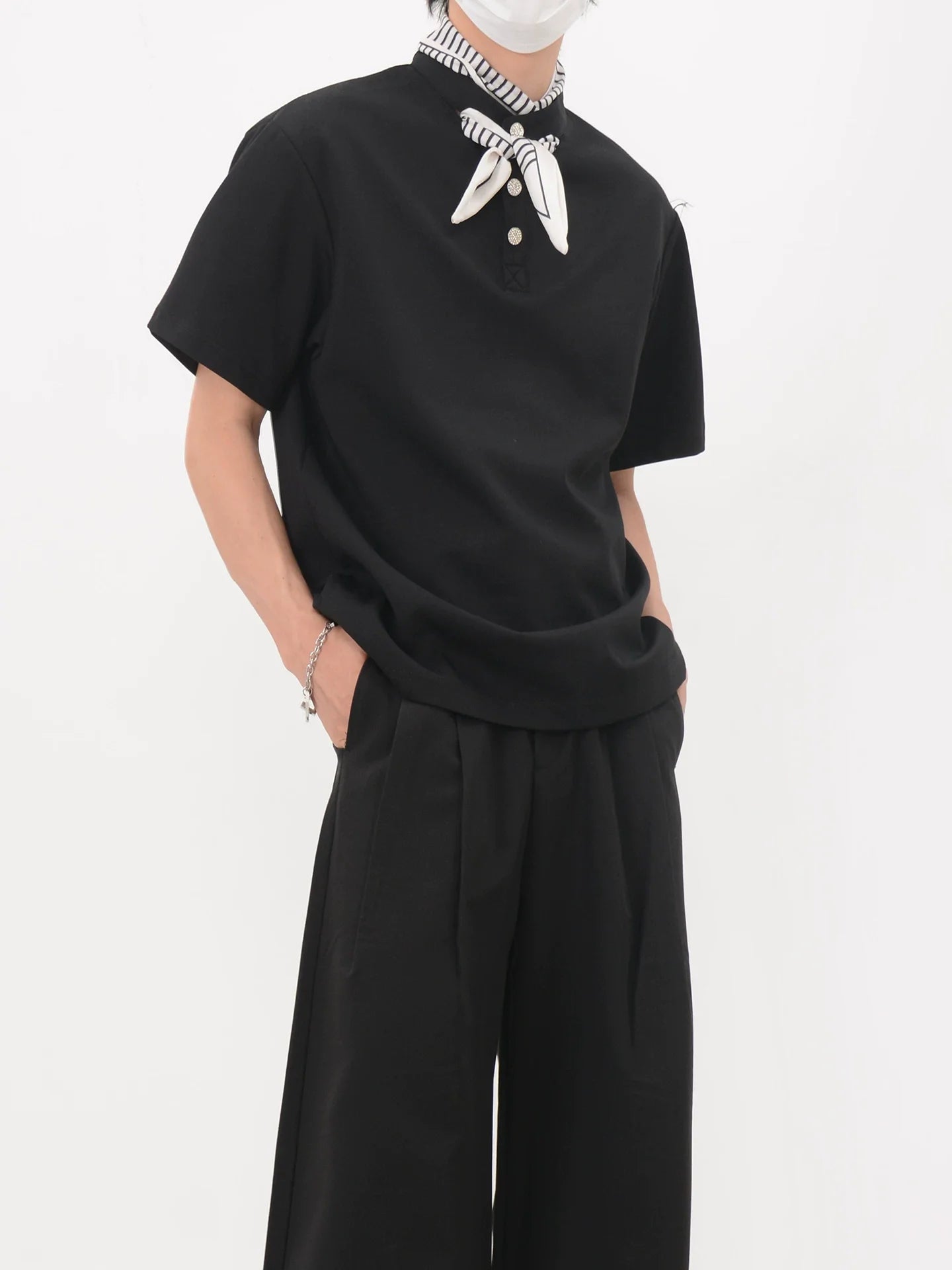 Bandana Placket Polo Tee