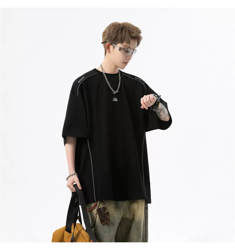 Midnight Circuit Oversized Tech Tee