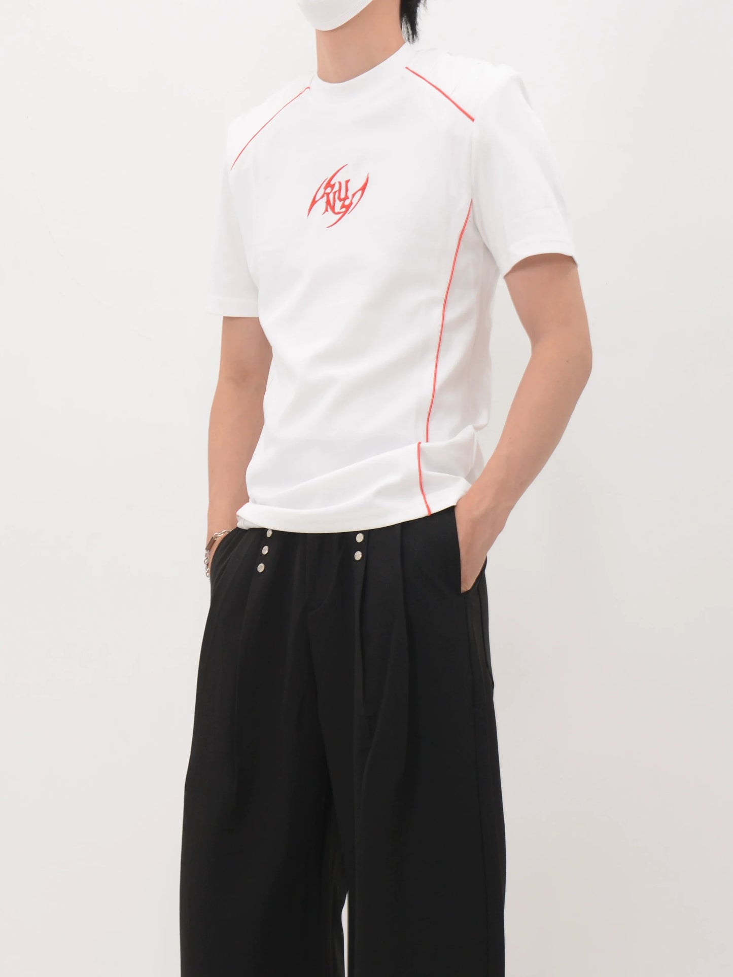 Crimson Circuit Fitted Tee