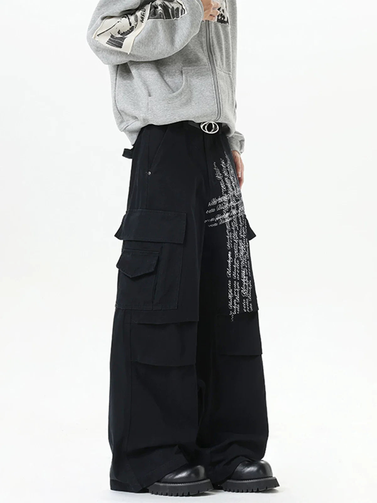 Inkstream Script Cargo Pants - Bold Style Meets Comfort