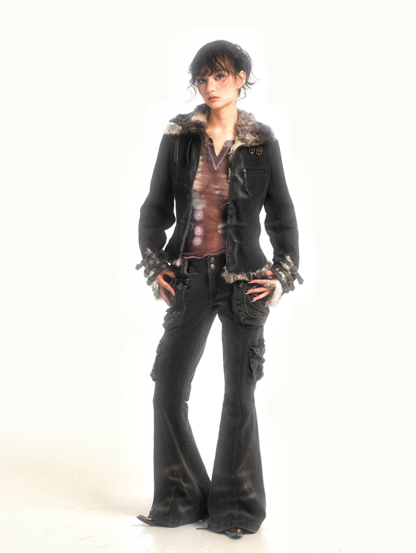 Obsidian Arsenal Cargo Flare Jeans