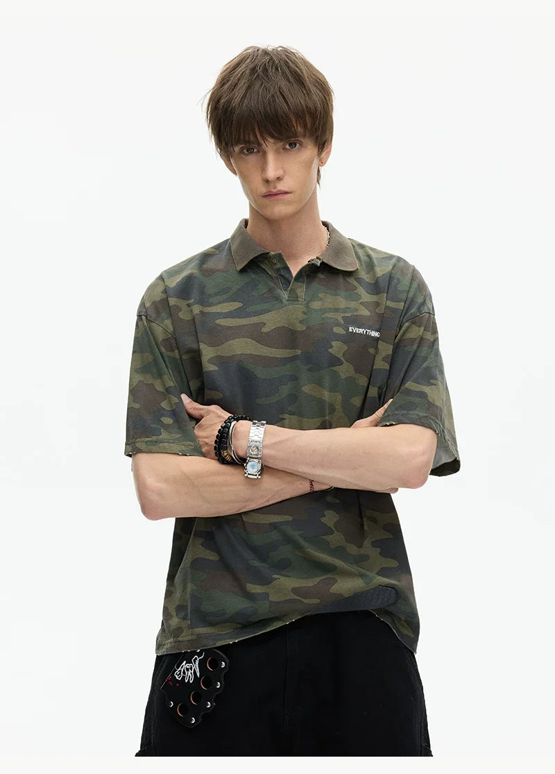 Evergreen Camo Everything Polo Tee