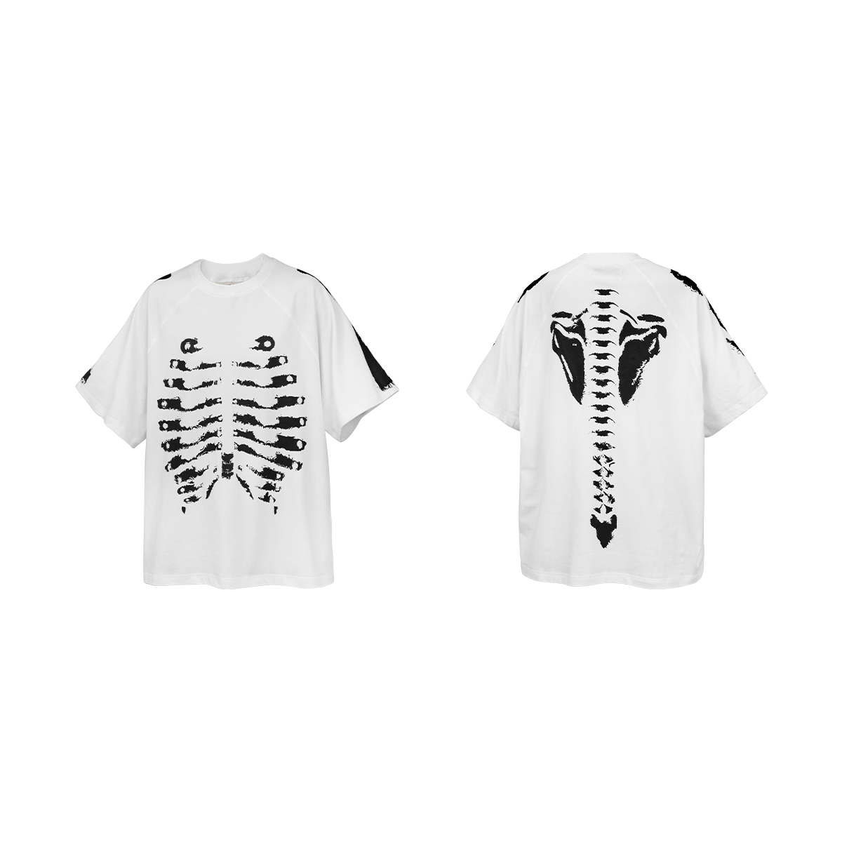 Skeleton Graphic Oversized Raglan T-Shirt