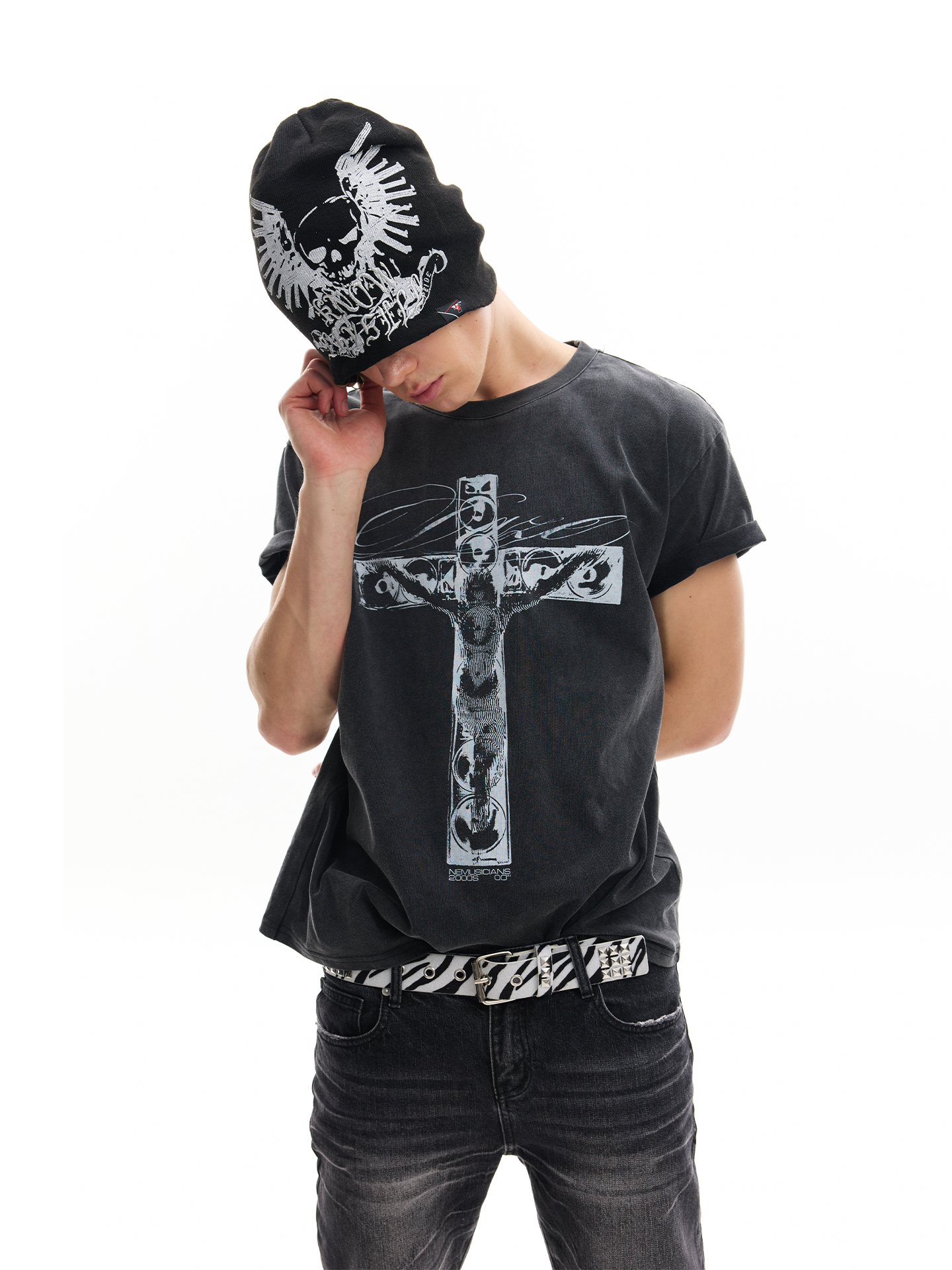 Skull Speakers Cross Graphic Tee