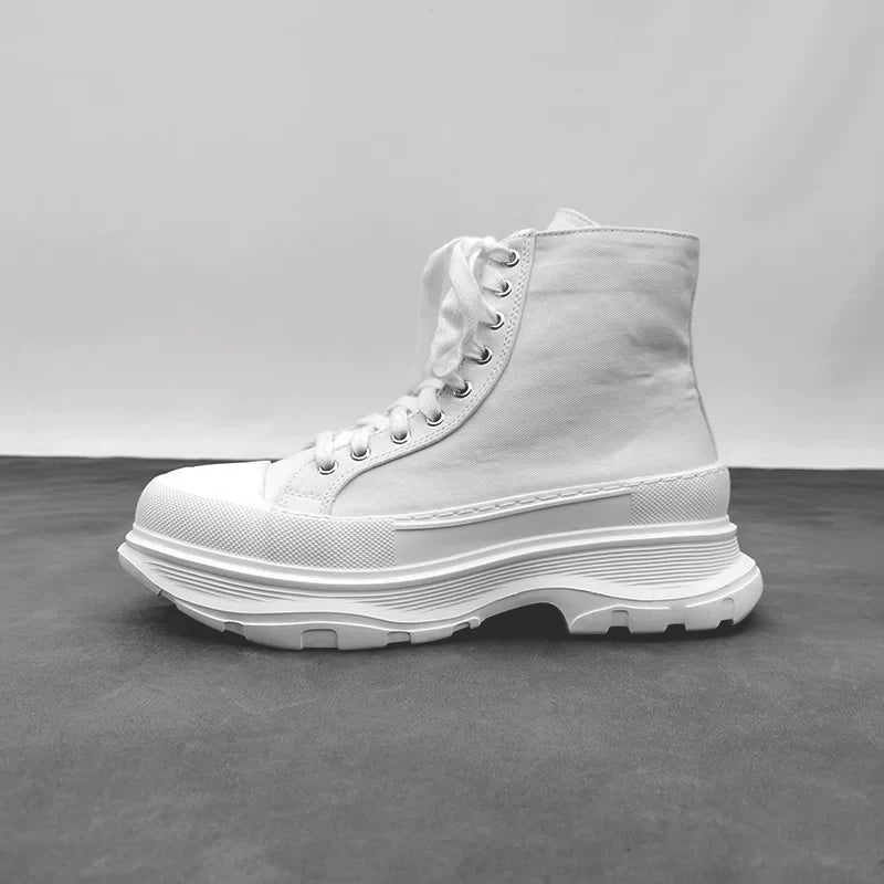 Binary Ridge Platform Canvas Sneakers