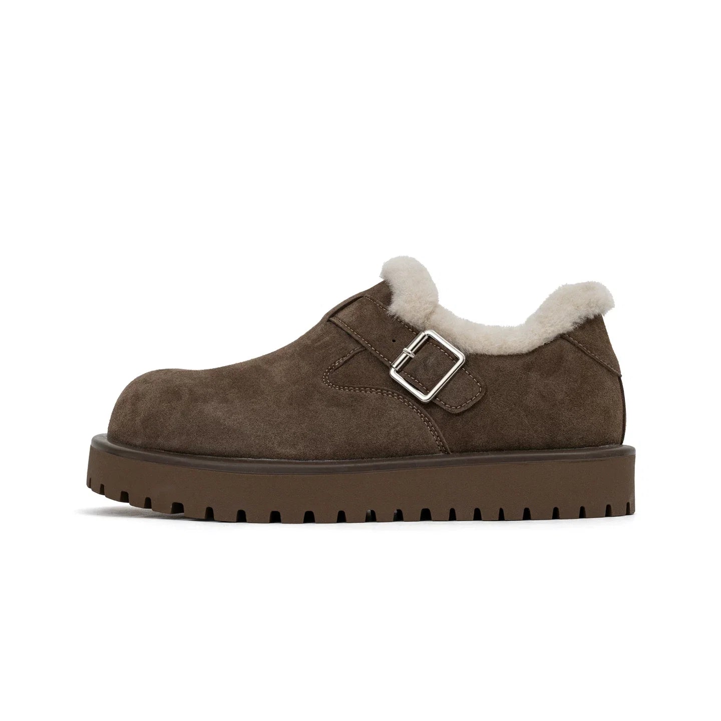 Shearling Buckle Clogs - Skipkicks