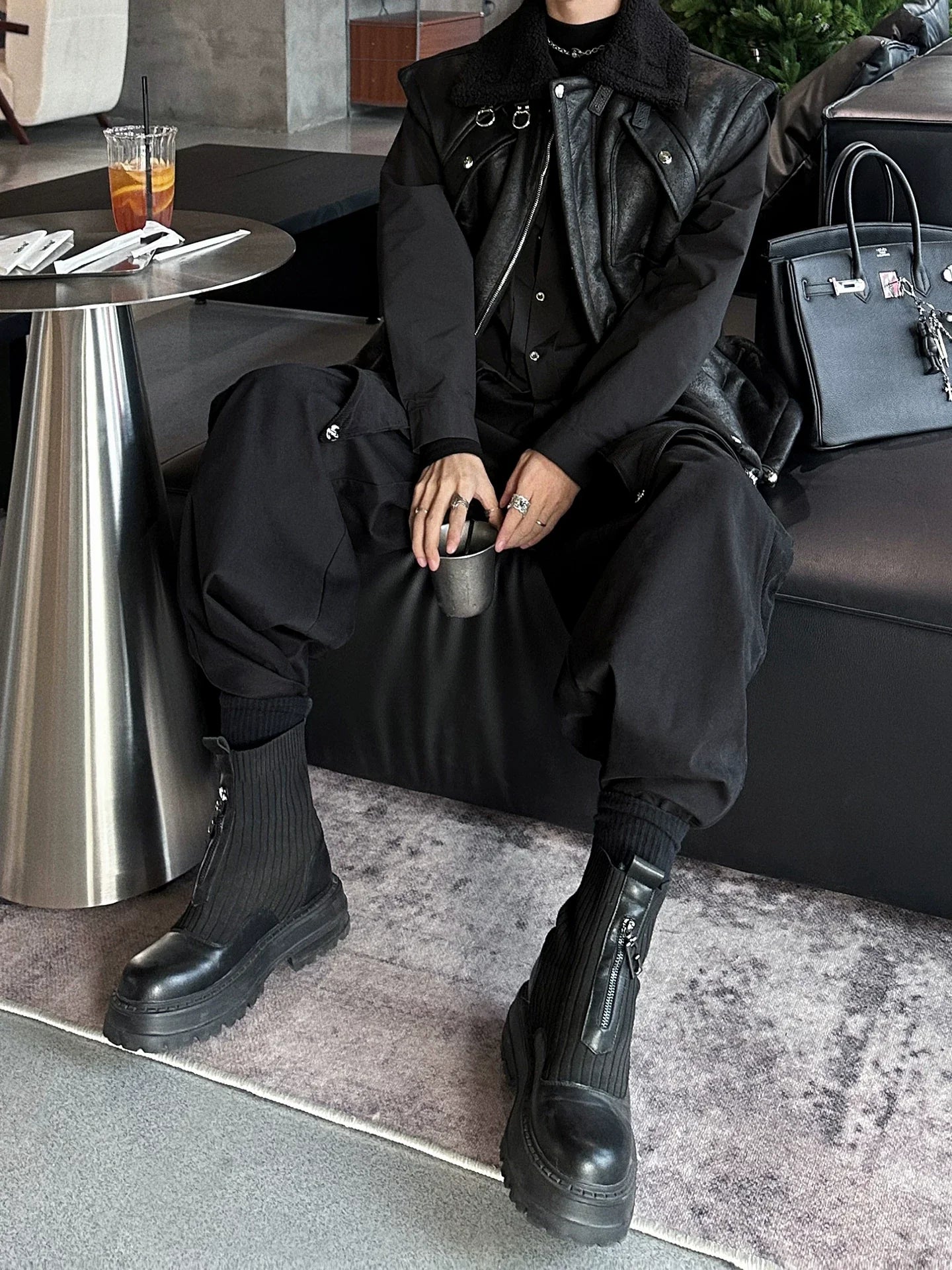 Dune Havoc Draped Panel Cargo Trousers | Sculpted Techwear Style