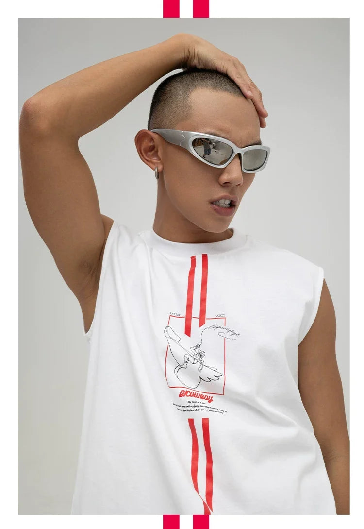 Redline Cowboy Graphic Sleeveless Tee