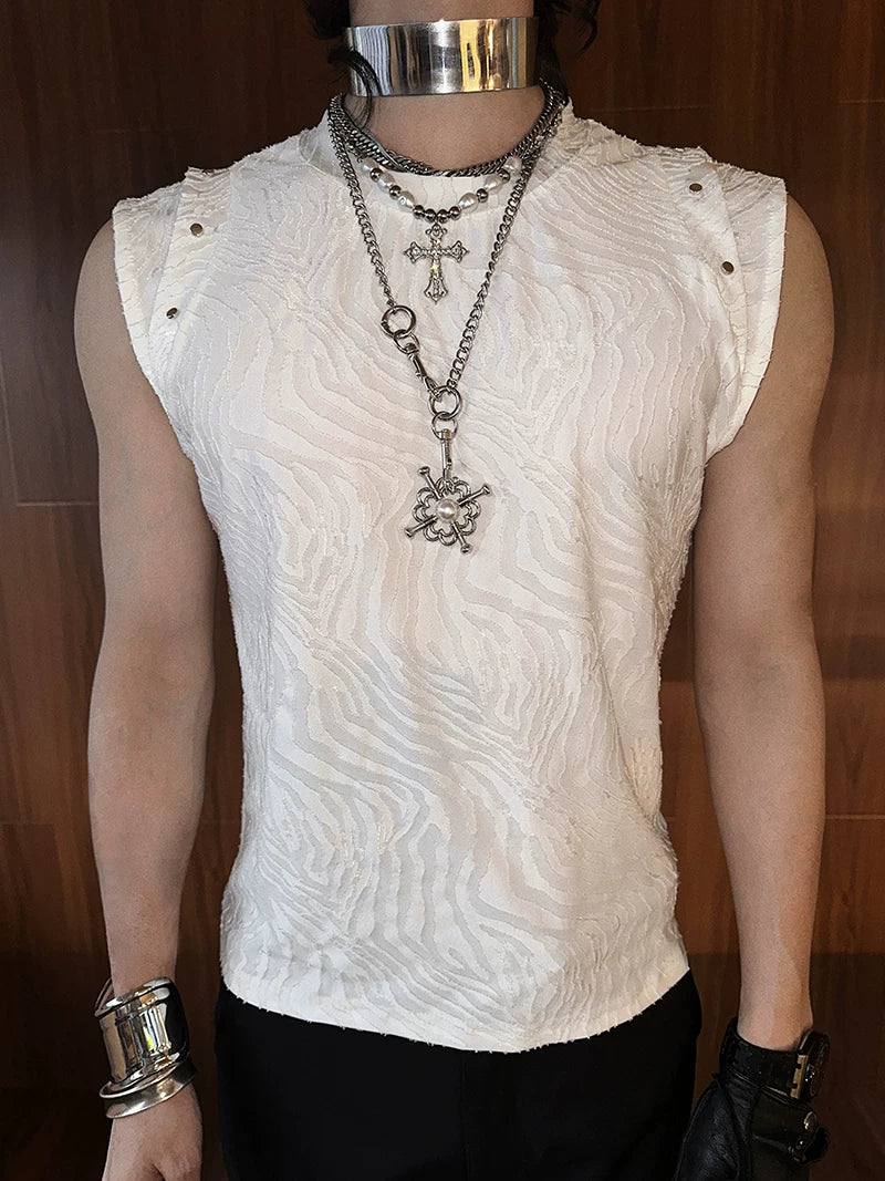 Nocturne Ripple Textured Sleeveless Top
