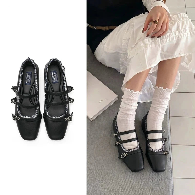 Mint Dot Mary Jane Flats - Skipkicks
