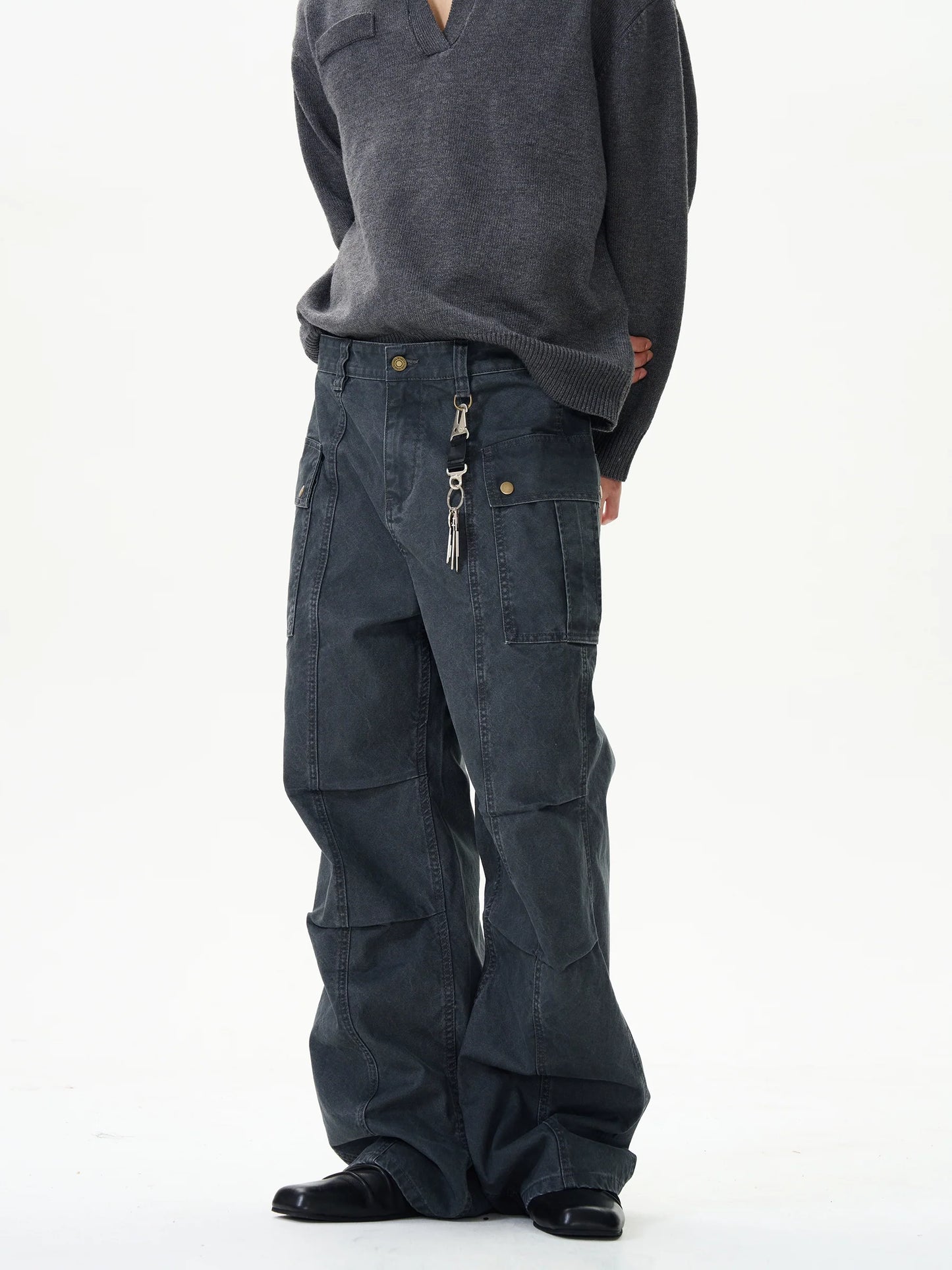 Vintage Panel Seam Wide Leg Cargo Pants