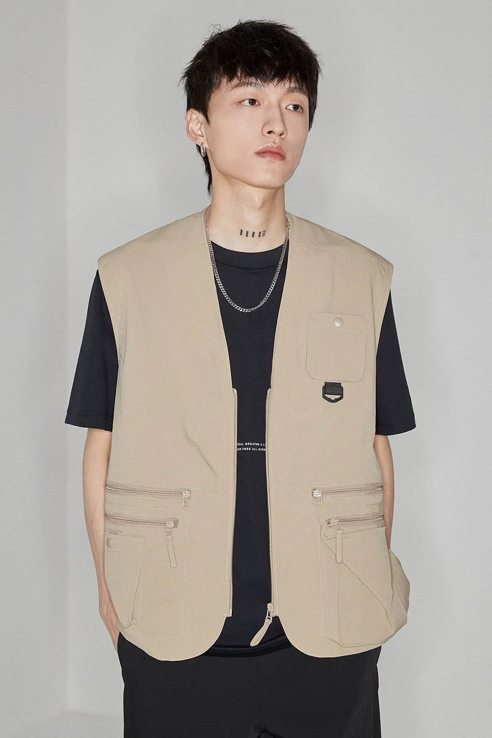 Color Block Letter Print Standard Tee