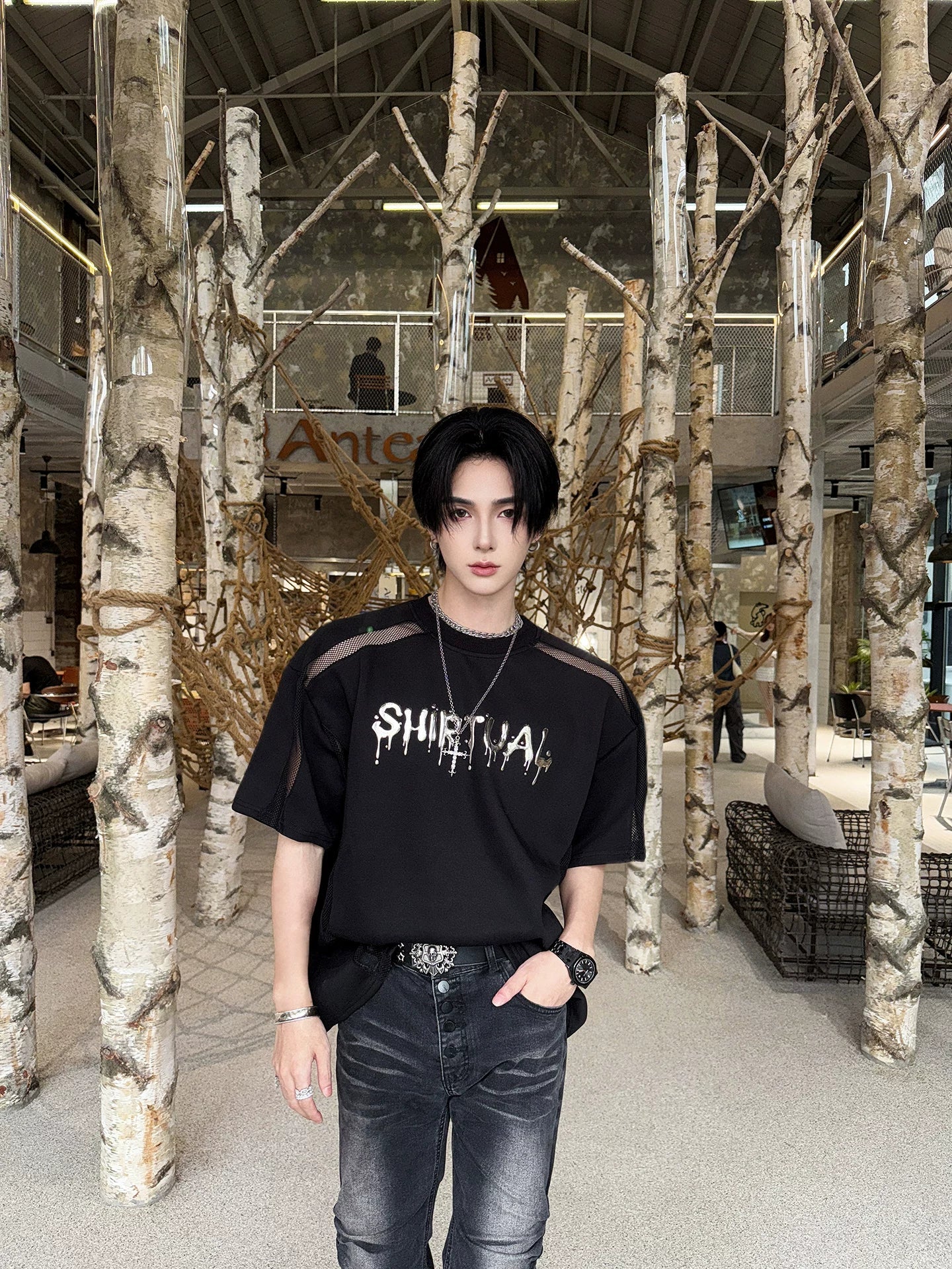 Chrome Spirit Mesh Ritual Tee