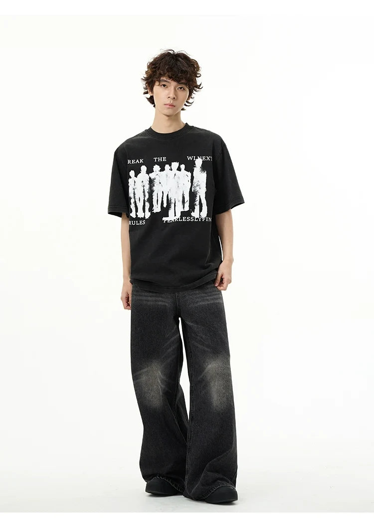 Artistic Graphic Print Oversized T-Shirt