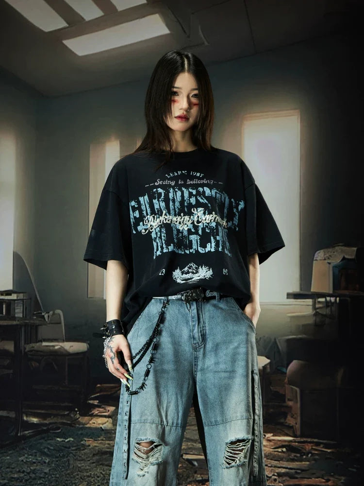 Nebula Varsity Oversize Graphic Tee