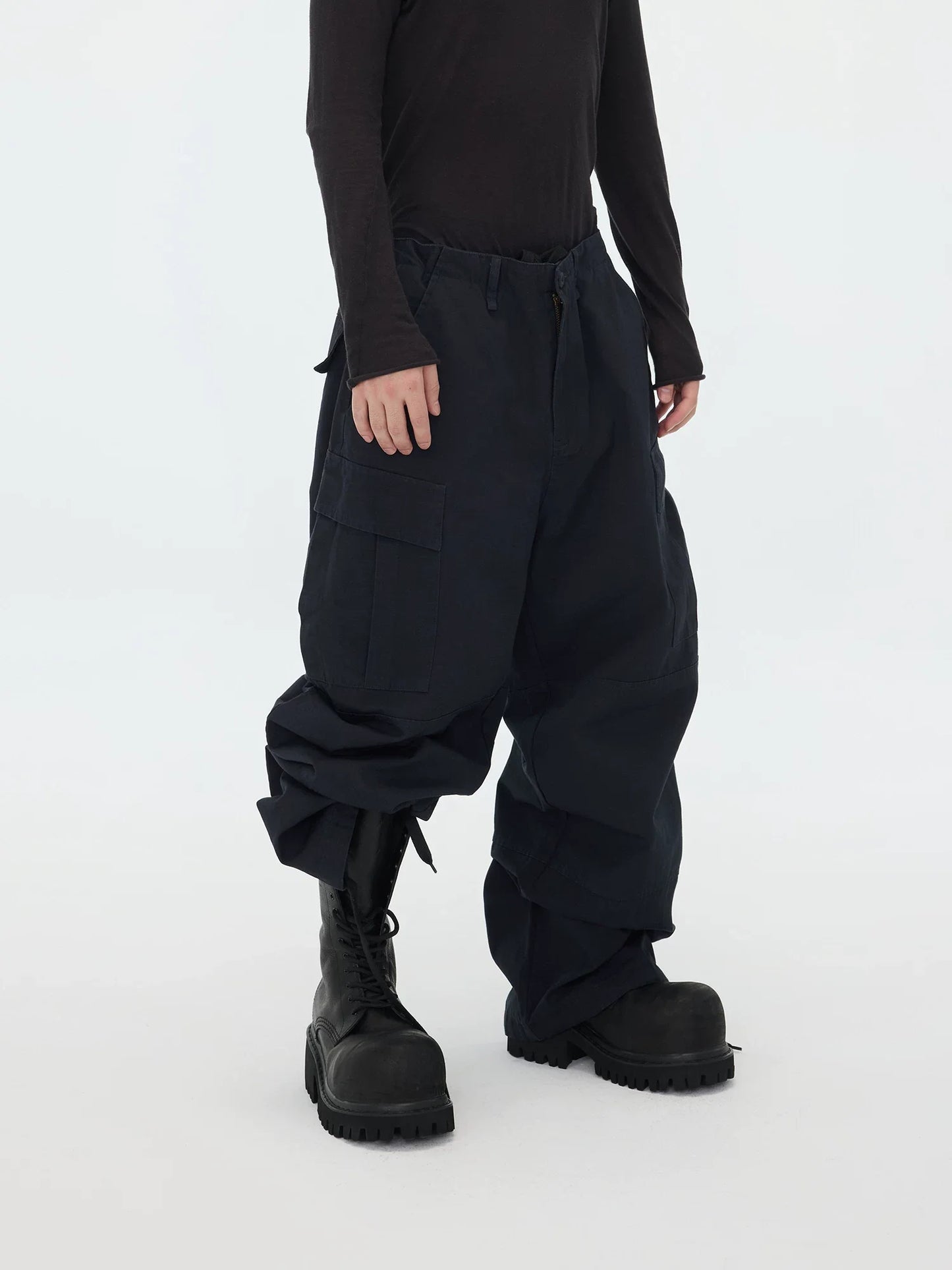 Night Ops Stacked Cargo Pants: Bold Style & Comfort