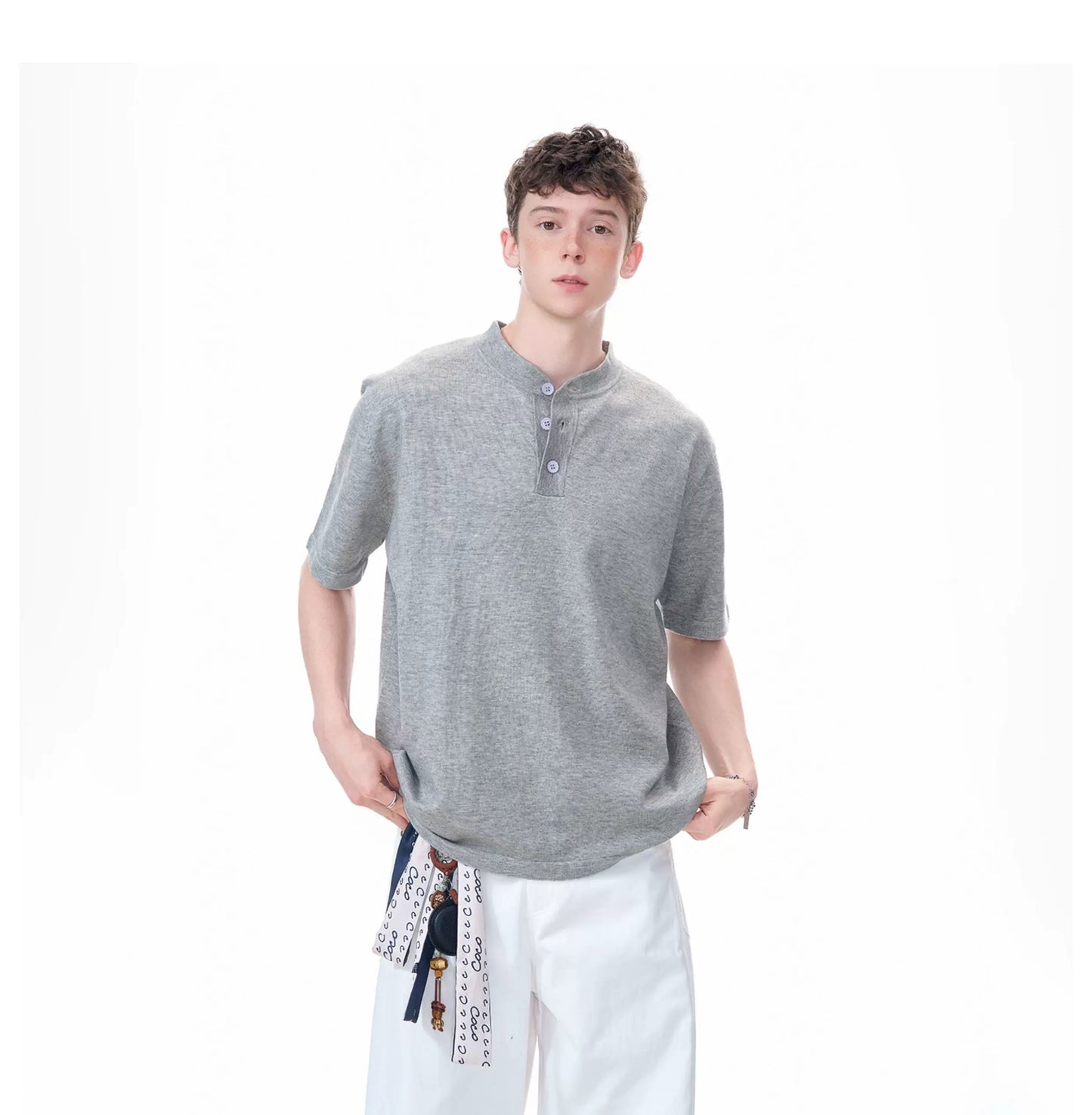 Cloudline Short-Sleeve Henley Tee