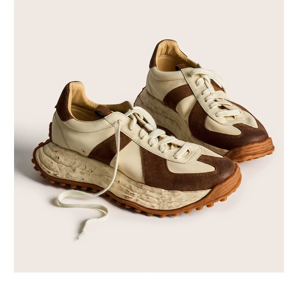 Retro Trail Leather Sneakers - Skipkicks