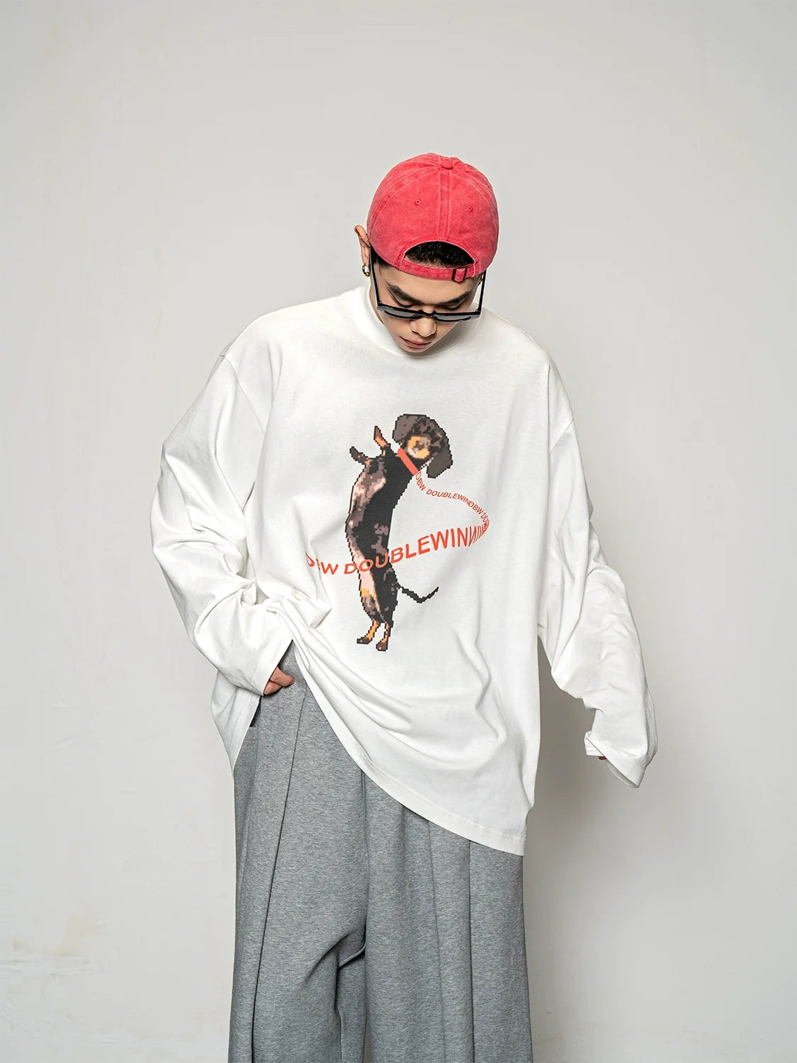 Pixel Pup Graphic Longsleeve Tee