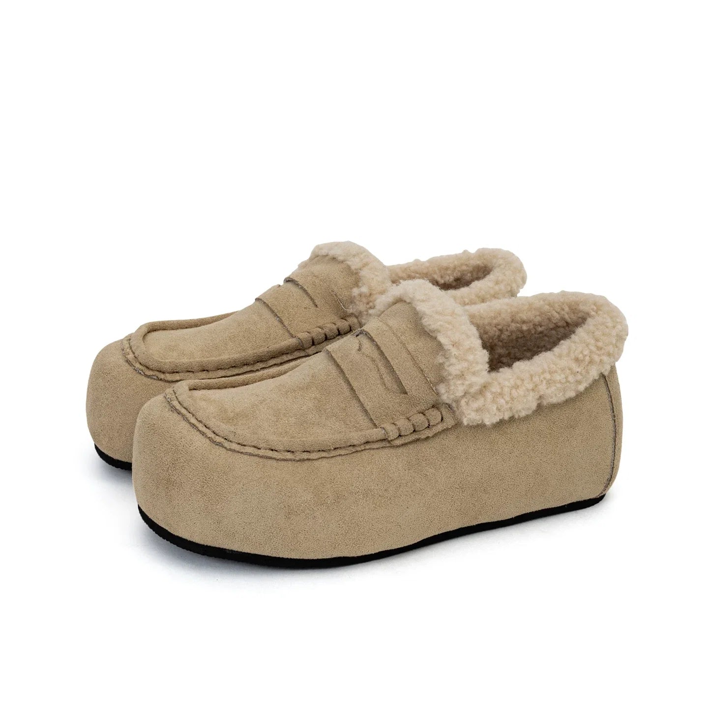 Nordic Hearth Shearling Loafers