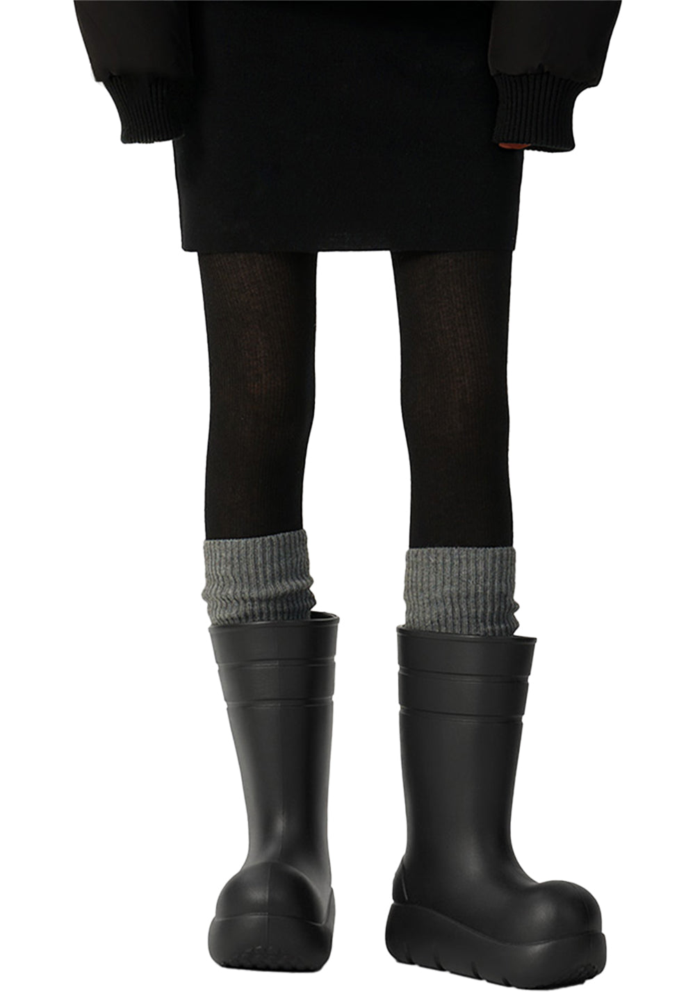 Black Tall Waterproof Platform Boots