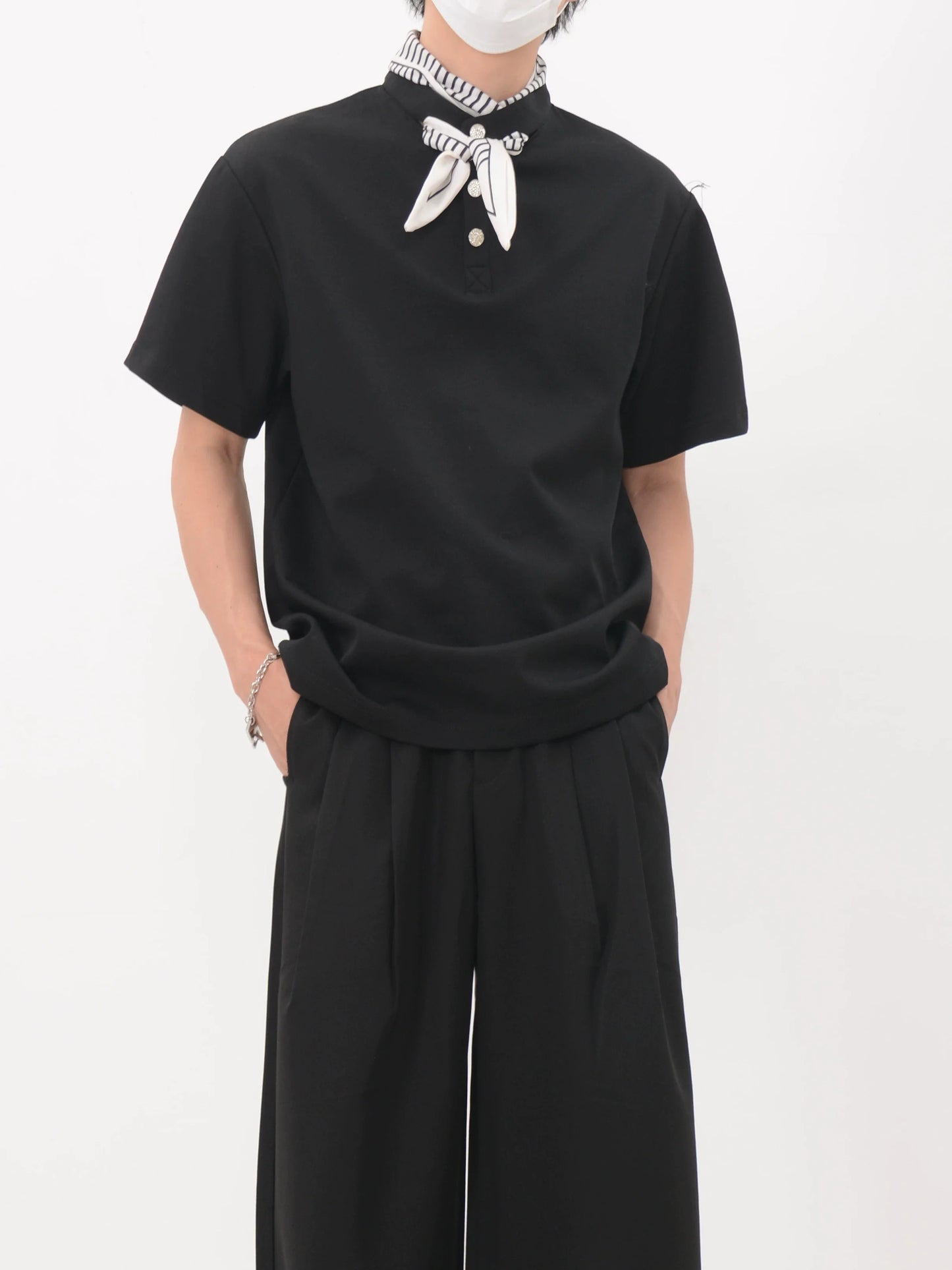 Bandana Placket Polo Tee