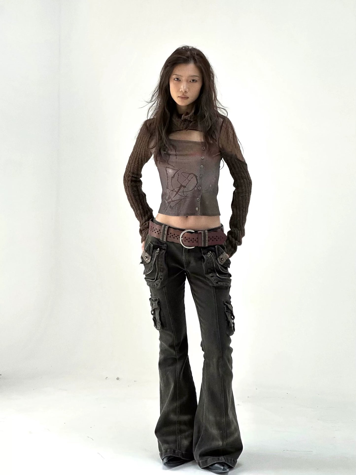 Obsidian Arsenal Cargo Flare Jeans