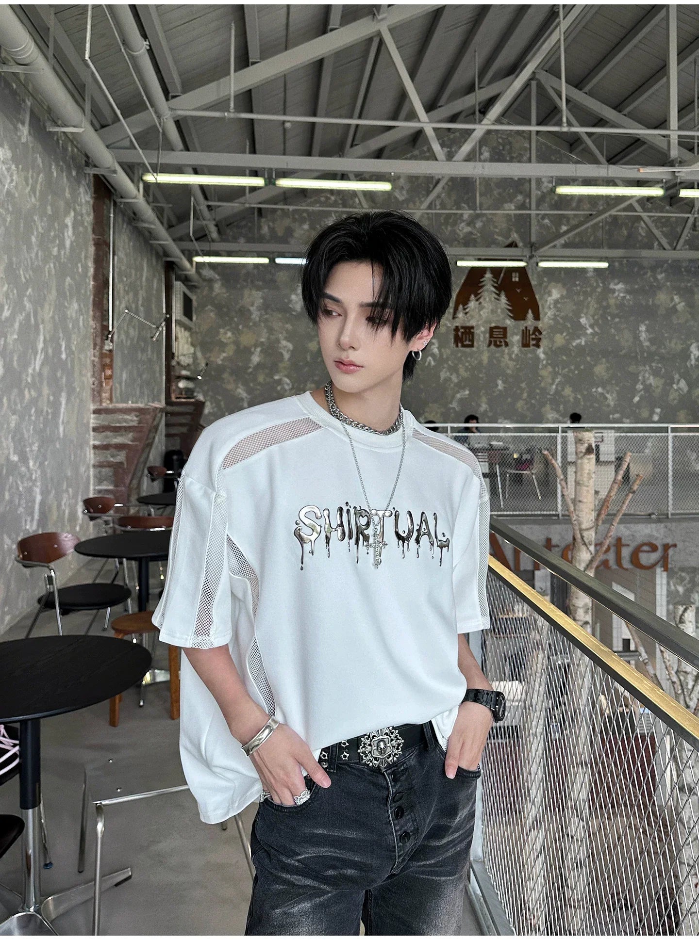 Chrome Spirit Mesh Ritual Tee