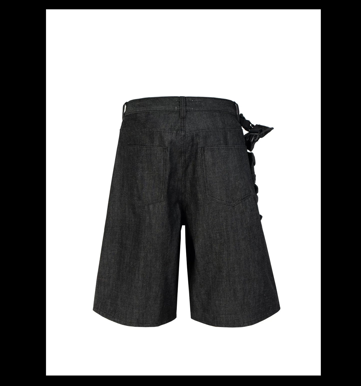 Grayscale Ruin Strap-Ladder Cargo Shorts