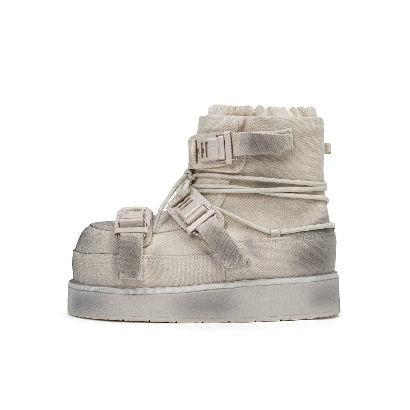 Lunar Drift Triple-Buckle Platform Boots - Skipkicks