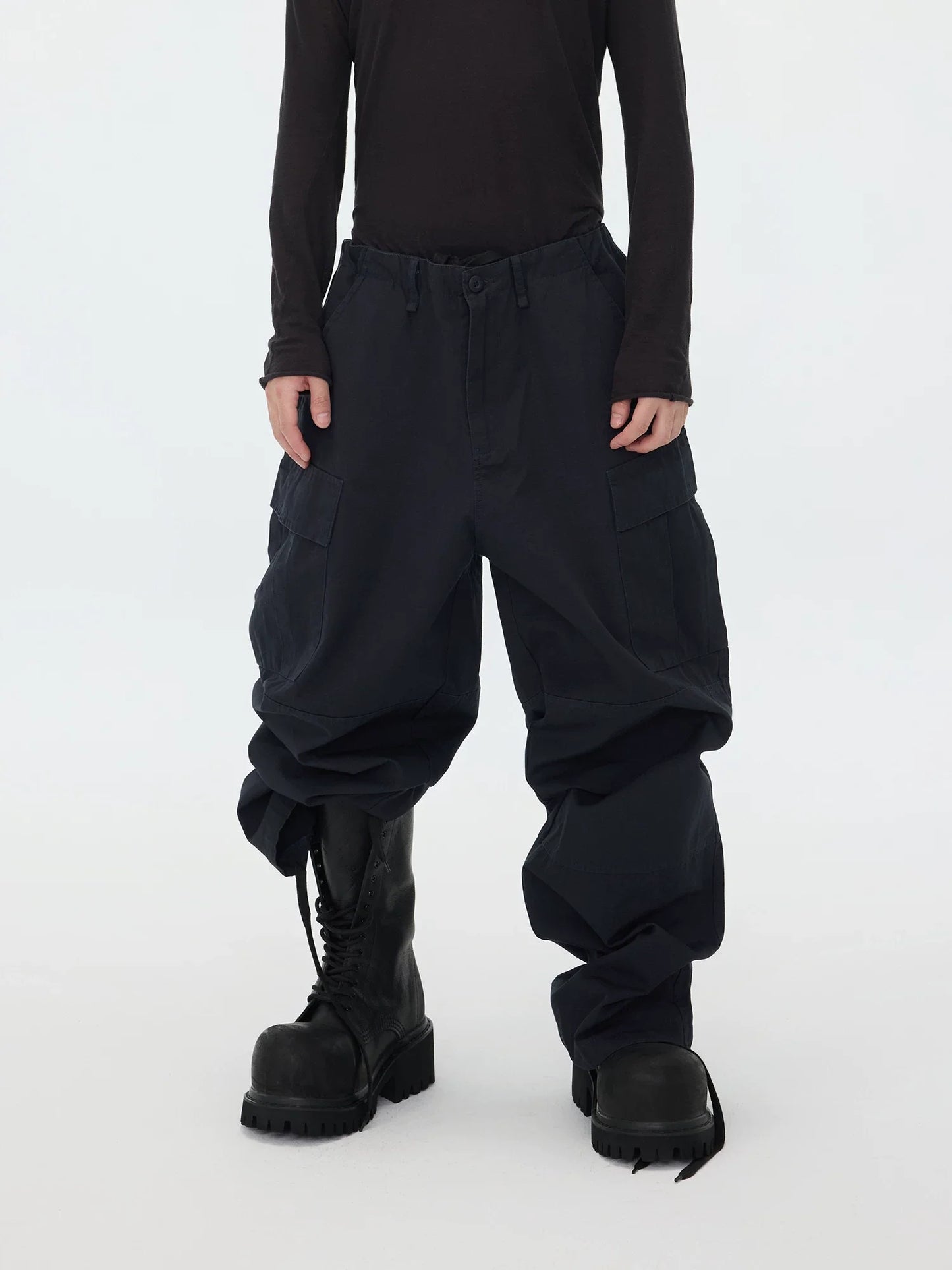 Night Ops Stacked Cargo Pants: Bold Style & Comfort