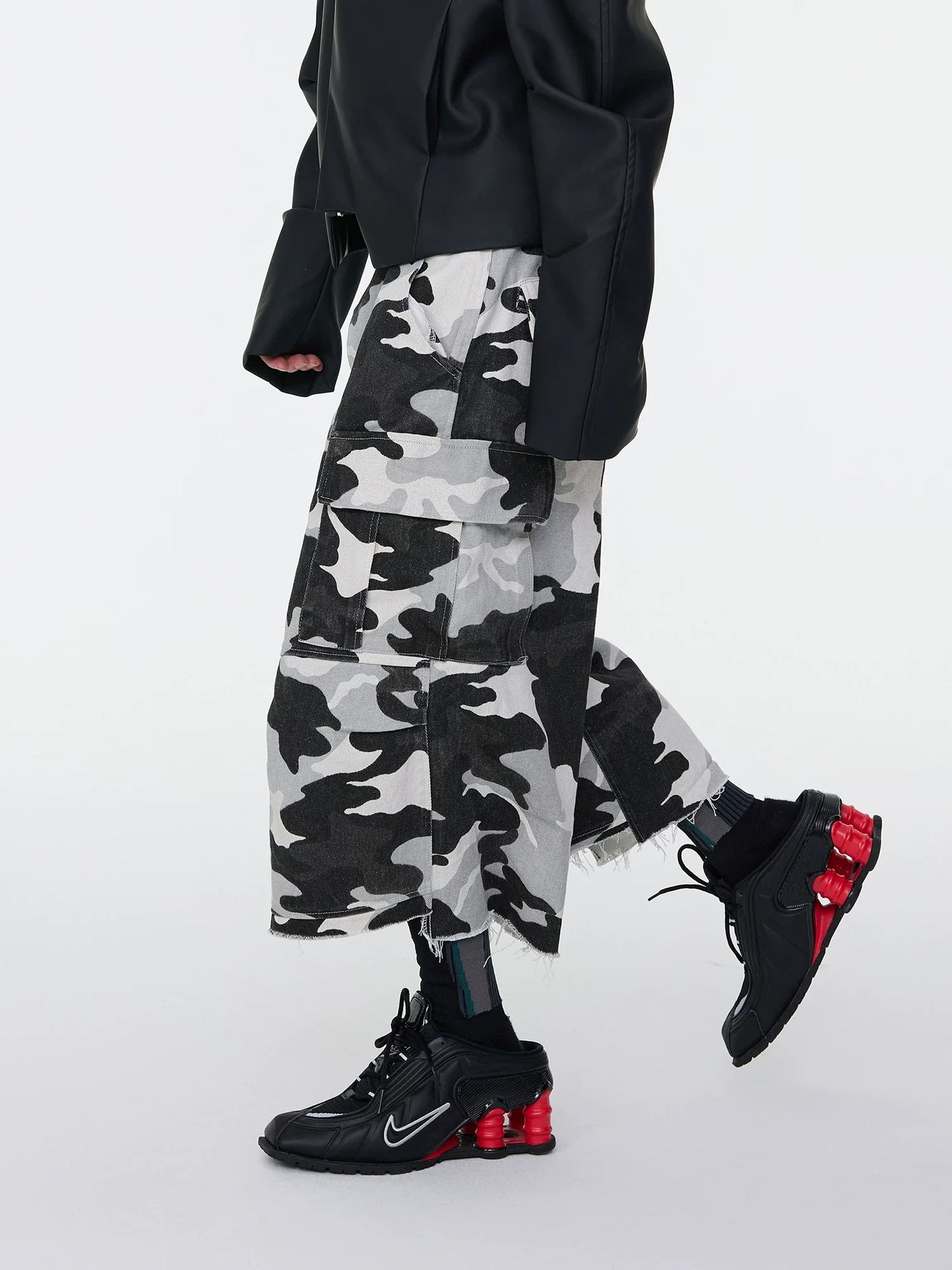 Mono Camo Trench Cargo Shorts